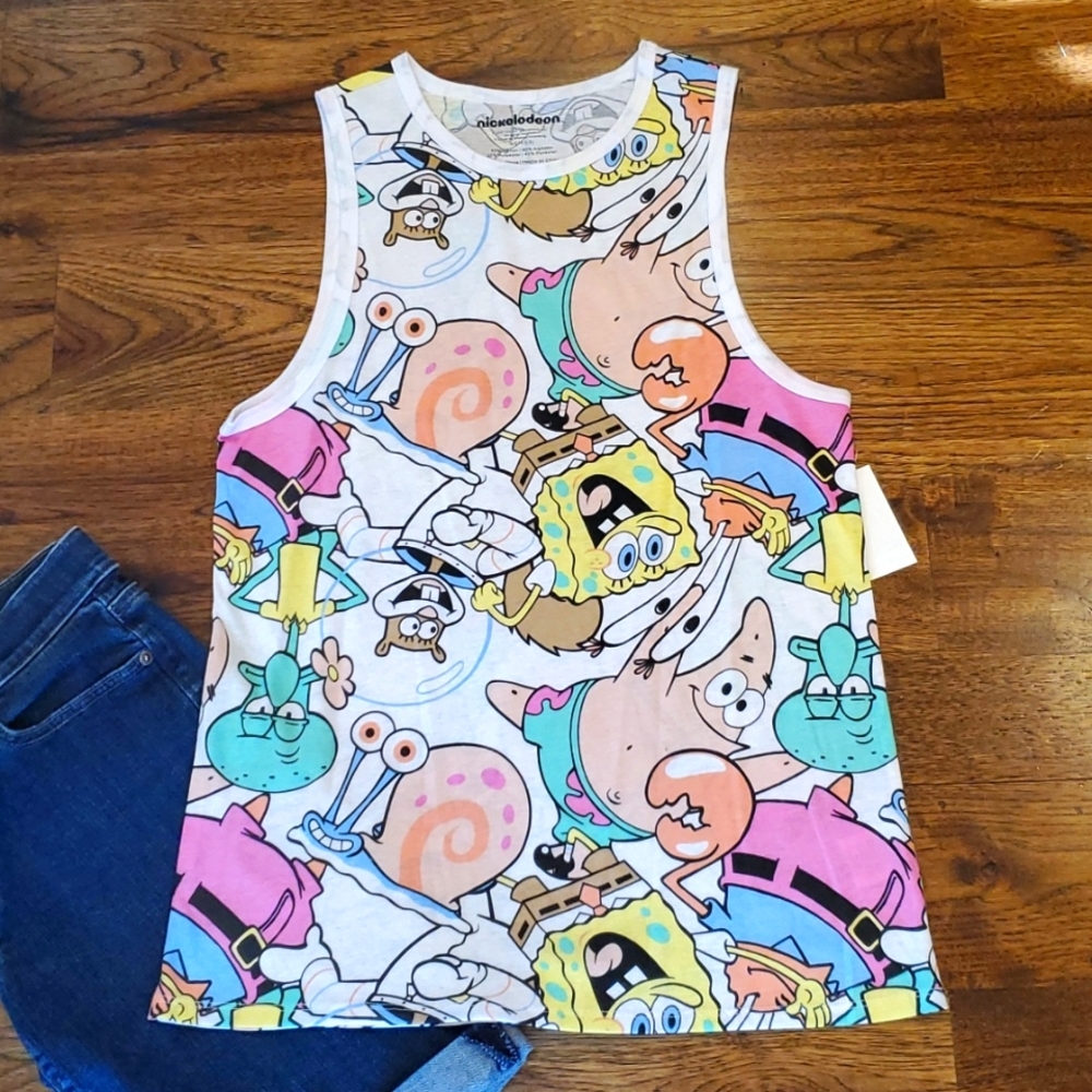 Womens Nickolodeon SpongeBob SquarePants graphic top size S